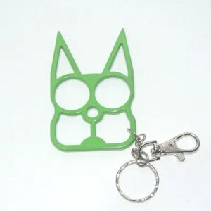 Green Kitty Cat Ear Self Defense Keychain Bottle Opener🔑🐱
